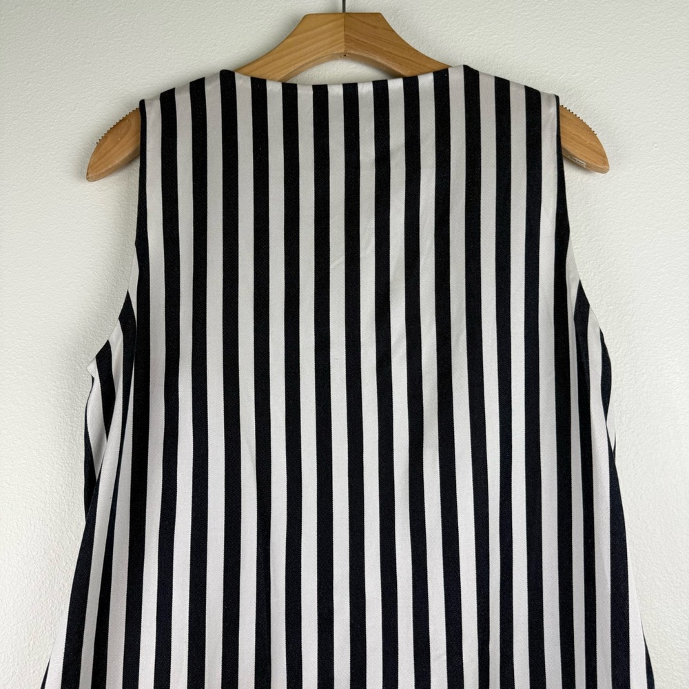 3.1 Phillip Lim Navy White Striped Shirt Dress Womens Size 8 Button Down - Picture 10 of 14